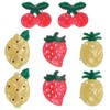 Kifmurase 8 Pcs Mini Fruit Hair Claw Clips for Girls, Acetate Cute Small Cherry Lemon Strawberry Pineapple Hair Clip Novelty Food Mini Barrettes