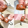 4 Pack Travel Hat Clip, Leather Hat Clips Hands-Free Hat