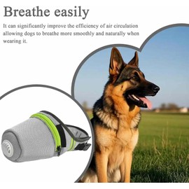 Dog Face Mask, Reusable Breathable Dog Air Filter Mask, Adjustable Dog Gas Face Mask, Dog Smoke Mask Dog Respirator Mask, Muzzle for Large Dog and Small Dog (Gray, Large)