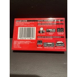 Maxell UR 90 Normal 90 Minutes Audio Cassette Tape NEW Old Stock, SEALED