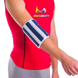 BraceAbility Elbow Stabilizer Brace | Elbow Immobilizer Splint & Arm Straightener for Sleeping at Night to Treat Inflammation, Injuries, Fractures, Cubital Tunnel & Ulnar Nerve Pain (Large)