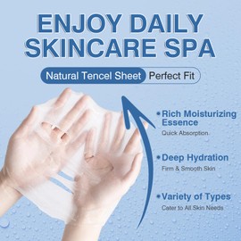 GUOYAOLIFU Face Mask Skincare - 24 Sheet Masks, Spa Party Face Masks, Natural Ingredients, Moisturizing & Soothing - Suitable for All Skin Types