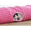 Kerbl Cat Tunnel Puntino Pink/White
