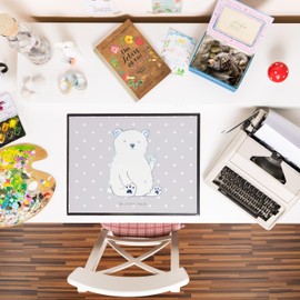 Mr. & Mrs. Panda Desk Mat Polar Bear Lazy Gift, Desk Pads, Desk Pad, Office Job, Desk Mat Large