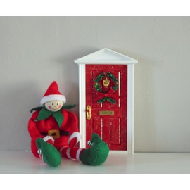 Christmas red fairy door