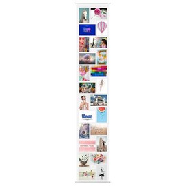 trendfinding® Photo Curtain 10 x 15 cm Portrait and Landscape Photo Pictures Postcards Format Photo Wall Photo Gallery Photo Pockets Photo Holder Pocket Curtain Photos (24 Photos Portrait / Landscape