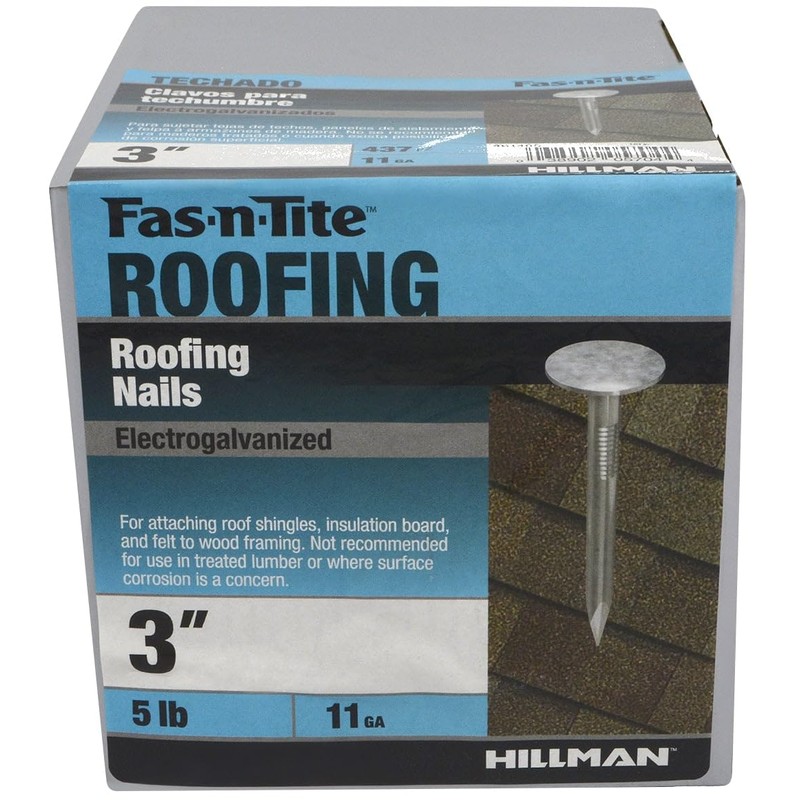 Fas-N-Tite Electro-Galvanized Roofing Nails (3") - 5lb Box