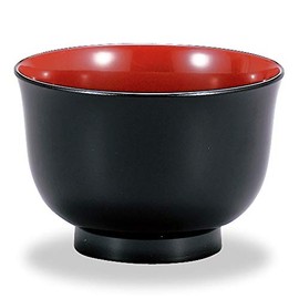 Mitani M14679-0 Yamanaka Lacquerware Soup Bowl, Black, 4.2 inches (10.7 cm), Yamanaka Lacquer, Dishwasher Safe, Hagaru Soup Bowl, Lacquered