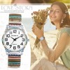 Lancardo Women Elastic Strap Wristwatch Big Number Dial Watch Rose