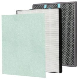 Replacement 400 Filter for Bissell Air400-2521 Pre Filter, 2520 Active Carbon Filter, Filter with 1 Carbon Filter, Compared to Part 2521, 2520