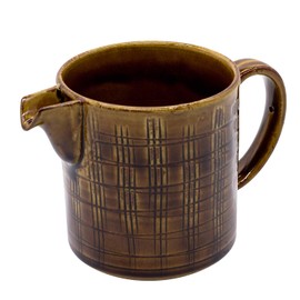 Imari Pottery 02104413 Hasami Ware Chojuro Kiln Coffee Server, Lattice Carved, Brown