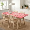 Fiokroo Pink Love Hearts Tablecloth with Elastic Edge for 5ft