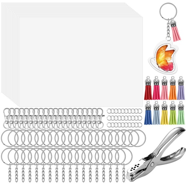cridoz cridoz 162 Shrinky Sheets Keychain kit, Including 20 Sheets