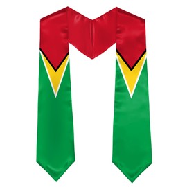 Aomutrsn Flag Graduation Stole,Guyana Flag Graduation Sash Class of 2025 for Study Aboard,Adult Unisex Graduation Gifts 72" in Length