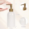Natheeph 14OZ Ceramic Soap Dispenser Ceramic Soap Pump Dispenser Can