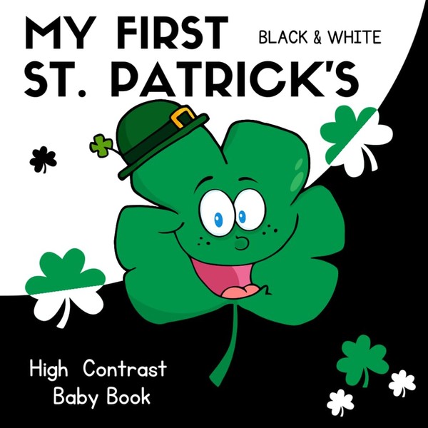 My First St. Patrick's Black and White High Contrast Baby