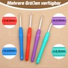 Doxiru Crochet Hooks 4 mm Colourful Knitting Crochet, High-Quality Aluminium