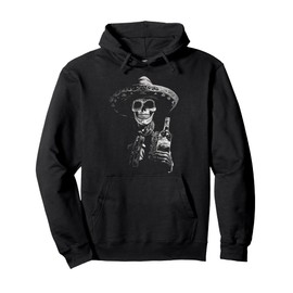 Vintage Skeleton Tequila Mexico Dia De Los Muertos Mexican Pullover Hoodie