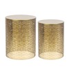 Joveco Gold Nesting Round Side End Tables Set of 2-