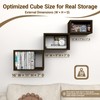 CANCHIC Floating Cube Shelves Set of 3, Black Walnut Decorative