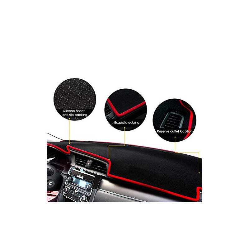 PGONE - Protector de salpicadero para Honda 10th Civic 2016