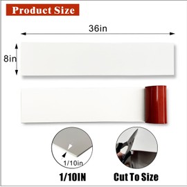 BAJIAOREN 2 Pack Silicone Rubber Door Kick Plate 8x36 Inches Self Adhesive White Cut-to-Fit KickPlates for 30-36 Inch Wide Doors Peel and Stick On 8''x36''