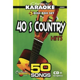 Chartbuster 40's Country Karaoke HIts- Eddy Arnold-Tex Ritter-Bob Wills-Ernest Tubb-NEW