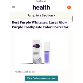 LaserGlow Purple Toothpaste – Ranked #1 by Health.com Color Corrector Toothpaste