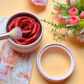 Rose Blush, High-Pigment Blush, 3D Rose Petal Non-Greasy Buildable Rouge Long-Lasting Blusher for Face Women Girls Parties