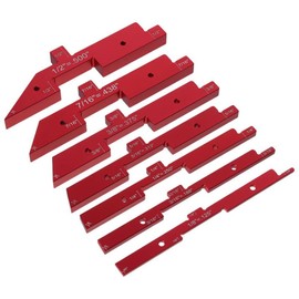 Urjumpea Router Table Setup Bars, 7pcs Aluminum Precision Setup Blocks Height Gauge Set for Router Table Saw Accessories and Angle Woodworking Set Up