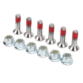 Crankwheel Bolt Set, M8 Sprocket Bolt for Wide Application, 6 Pieces, Nickel Plated Aluminum Alloy Replacement for YZ YZF Motorcycle