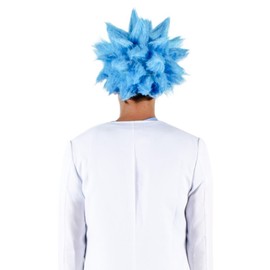 Costume Agent Adult Deluxe Ricky Sanchez Blue Wig and Eyebrow Cosplay Accessory