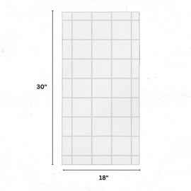 HALL & PERRY Kitchen Tea Towel, Ultra Soft, Quick Dry Microfiber Dish Cloths - 18"x30" Premium Quality Waffle Towel - Stripes and Plaid, Taupe (1, Cambria)