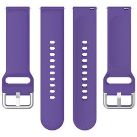 FitTurn Compatible Replacement Strap for CMF Watch Pro (D395), 22mm Silver Buckle Reverse Buckle Silicone Strap for CMF Watch Pro D395, for Men/Women (Large, Violet)
