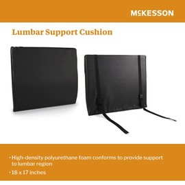 McKesson Back Support Cushion for Wheelchairs and Office Chair, Lumbar Support, Foam, 18 in x 17 in, 1 Count