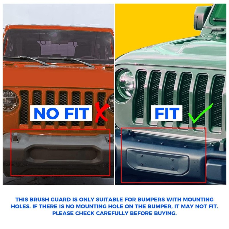 KUAFU 3-1/8 Inch Height Brush Guard Compatible With 2018-2023 Jeep