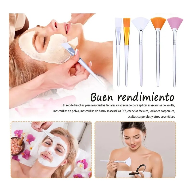 Kit 48 Brochas Premium Para Mascarilla Facial Serum Spa