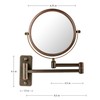 OVENTE 7" Wall Mounted Makeup Mirror with 1X/7X Magnification, Double
