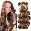Highlight Body Wave 3 Bundles Blonde Body Wave Brazilian Hair