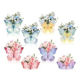 Suponey 12pcs Butterfly Centerpieces Butterfly Floral Boxes Party Favor Treat Boxes Butterfly Table Decorations for Baby Shower Bridal Shower Wedding Birthday Tea Party