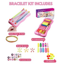 WAYONE LLC Friendship Bracelet Kit – Top Gifts for Young Girls – Loopdedoo Bracelet Maker | Girls Bracelet Making Kit for Ages 8-12 | DIY String Jewelry Craft Kit | Popular Gift for Kids