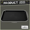 Menkxi 24 Pcs Plastic Fast Food Tray Bulk Restaurant Serving