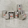 Sumeet Stainless Steel Small Canisters/Jars/Ubha Dabba/Storage Containers set of 6Pcs,