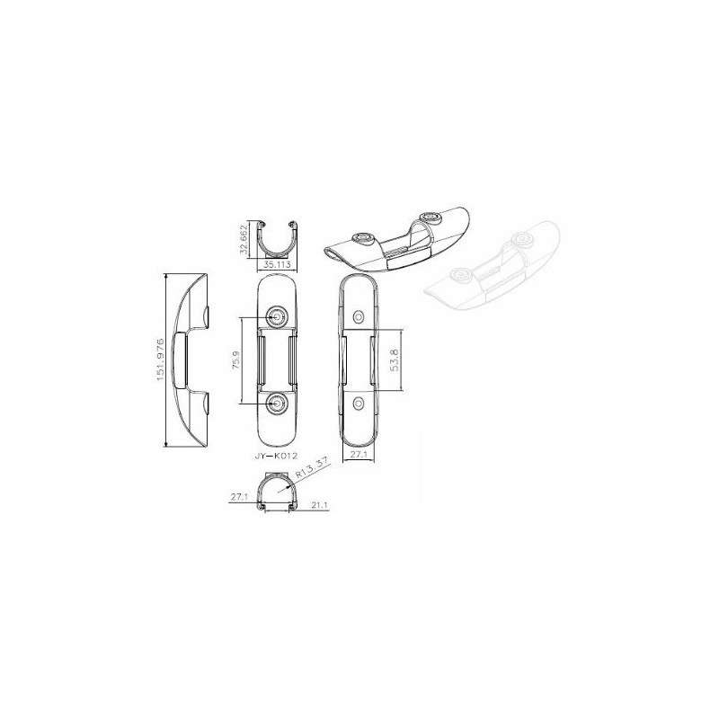 H2o Kayaks Deck Mounted Universal Paddle Clip (Only 1 Needed