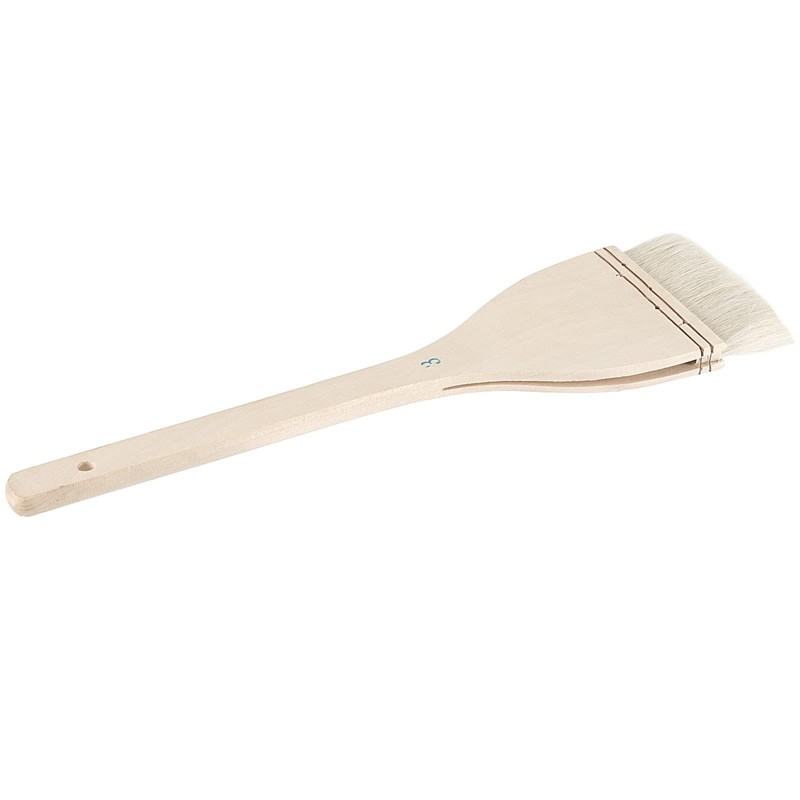 ZEONHEI 3 PCS 3 Inch Flat Hake Brushes, Soft Goat