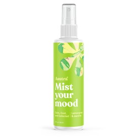 ASUTRA ASUTRA Multi-Use Essential Oil Aromatherapy Spray (Lemongrass & Jasmine), 4 fl oz C Mist for Face, Body, Rooms & Linens C Car, Fabric, and Bathroom Freshener