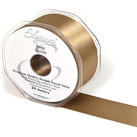 OloreHome Eleganza Double Faced Satin Ribbon Mocha 38mm x 20m
