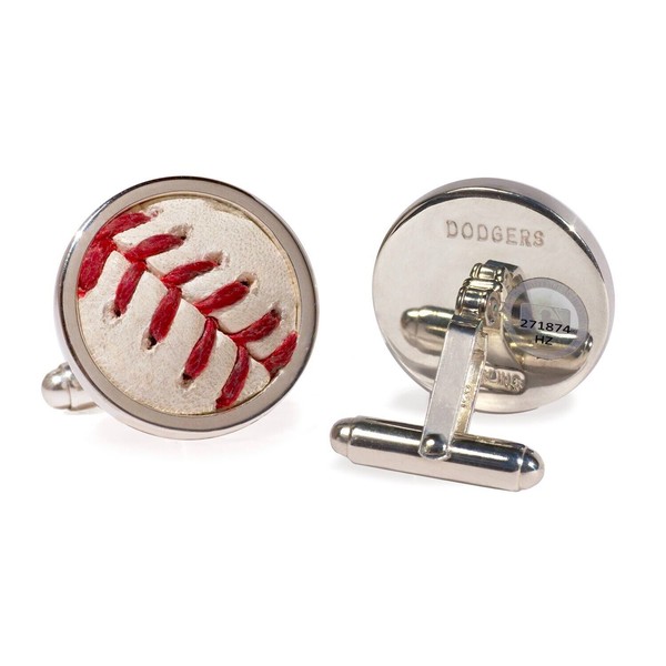 Tokens & Icons Los Angeles Dodgers Game Used Baseball Cufflinks