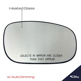 Spieg Passenger Side Mirror Glass for 2005-2010 Chrysler 300 Dodge Charger Magnum Heated with Backing Plate Right 5139198AA