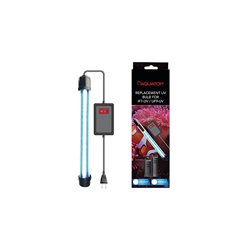 Aquatop Replacement 9W UV Bulb – Fits IF9UV, Energy-Efficient Lamp